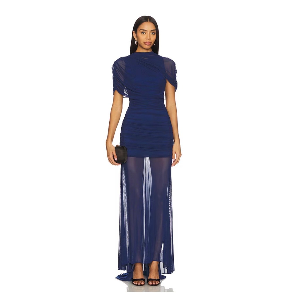 Amanda Uprichard Evianna Gown in Navy Size Large